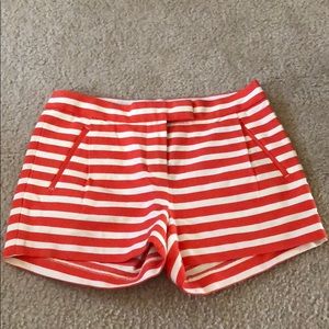 Orange Striped J. Crew 3 Inch Chino